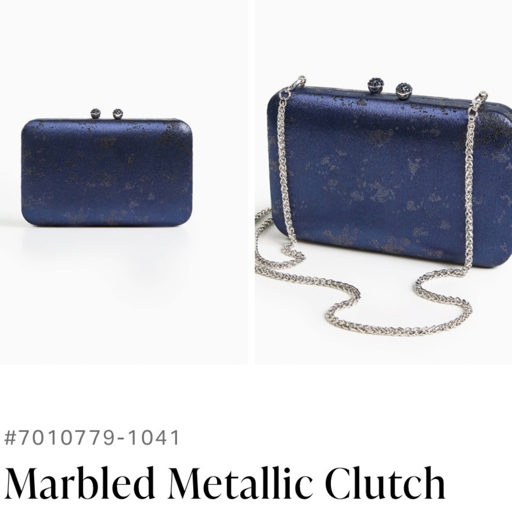 Marbled metallic clutch purse bag wedding formal party